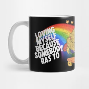 Existential Pain / Retro 80s Style Cartoon Nihilism Design Mug